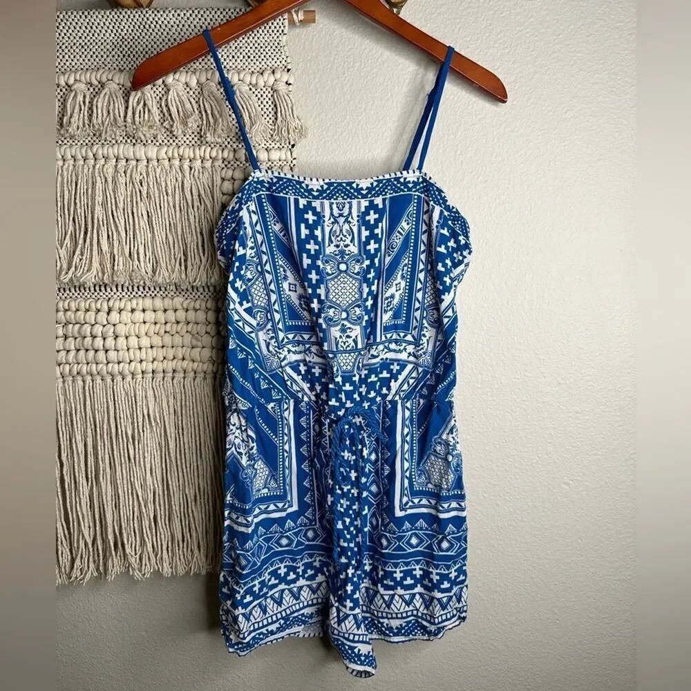 Flying Tomato Blue Shorts Romper M